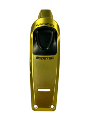 ACABOOTRORO Gamma+ FrontUpper housing for Boosted trimmer, gold with Gamma+ Boosted logo and assembled LED window skal övre hus