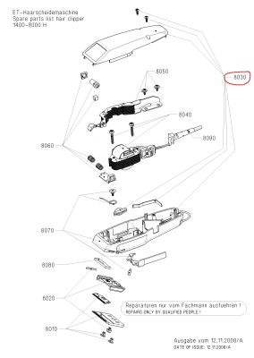 Zoom bild av 1400-8000H_exploded_drawing_sprängskiss_moser_1400_fading_edition_professional_1406-7130_moser_housing_white_hus_vitt_skal_skydd